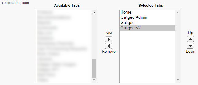 Galigeo for Salesforce V2 Tab